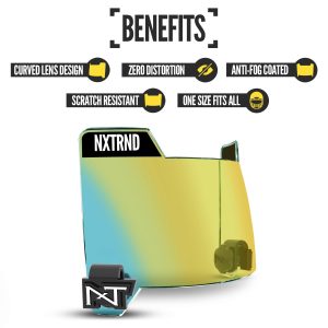 VZR3® Football Visor Clear Gold