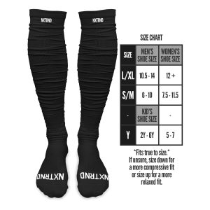 XTD® Scrunch Football Socks Black