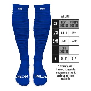 XTD® Scrunch Football Socks Blue