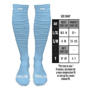 XTD® Scrunch Football Socks Columbia Blue