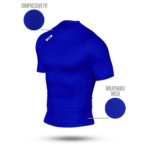 Nxtrnd Core Turtleneck Compression Short Sleeve Blue
