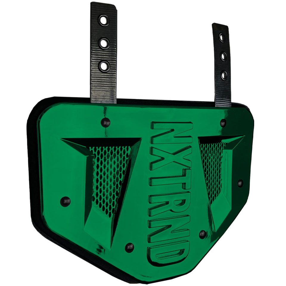 B-PLATE® Football Back Plate Chrome Dark Green