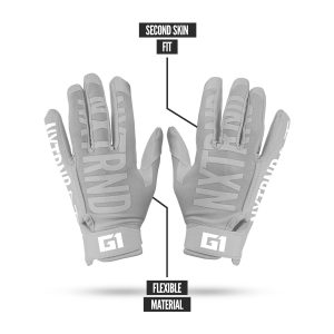 G1® Youth Football Gloves Grey