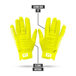 G1® Youth Football Gloves Neon Yellow