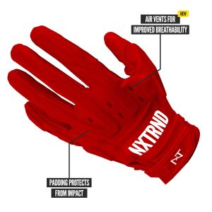 G3® Pro Padded Football Gloves Red