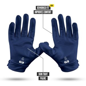 G3® Pro Padded Football Gloves Navy Blue