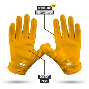 G3® Pro Padded Football Gloves Yellow