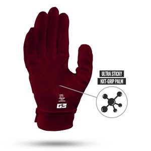 G3® Pro Padded Football Gloves Maroon