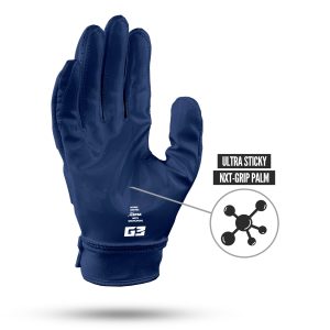 G3® Pro Padded Football Gloves Navy Blue