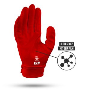 G3® Pro Padded Football Gloves Red