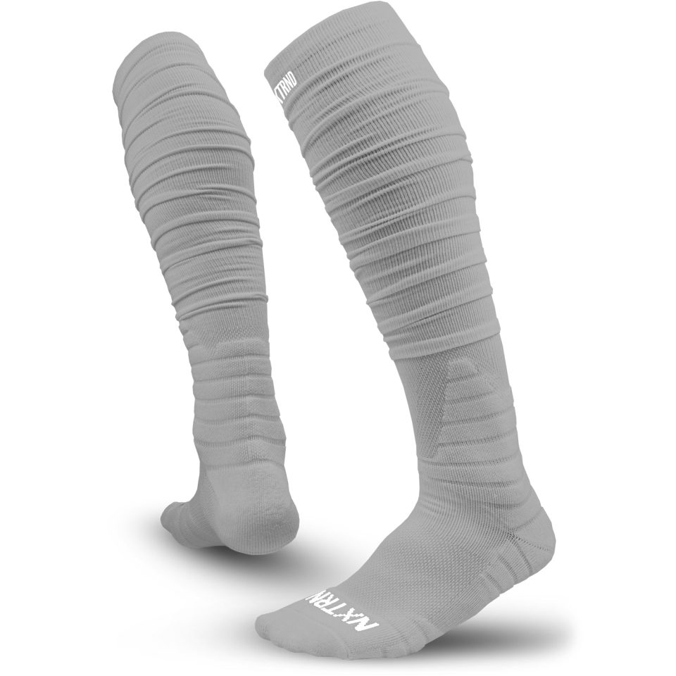 XTD® Scrunch Football Socks Light Grey