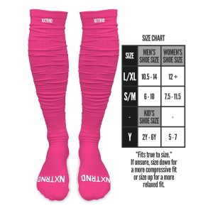 XTD® Scrunch Football Socks Pink