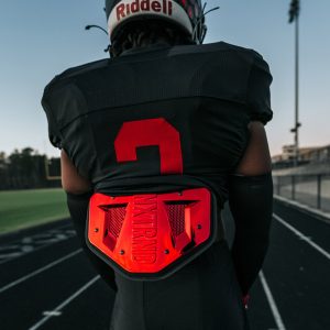 B-PLATE® Football Back Plate Chrome Red
