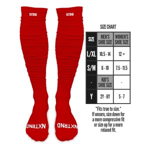 XTD® Scrunch Football Socks Red