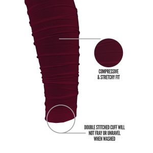 Scrunch Football Leg Sleeves Maroon