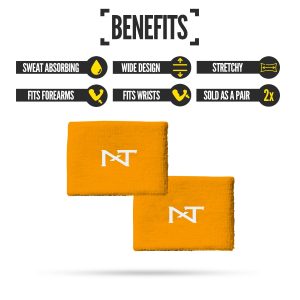 Wrist Bands Yellow (1 Pair)